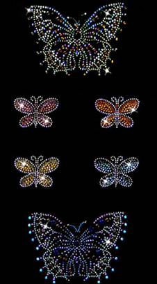 Hotfix motivo de plancha imagen de plancha pedrería mariposa mariposa 130607 Adelshofener 